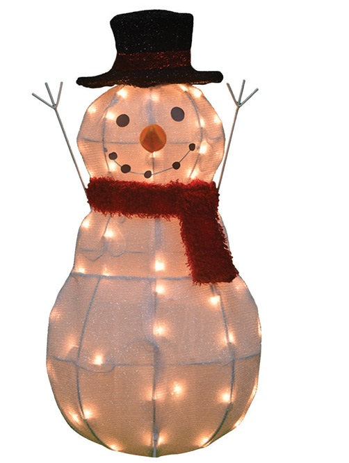 Candy Cane Lane 20019 Pre-lit Snowman Yard Art, 28"