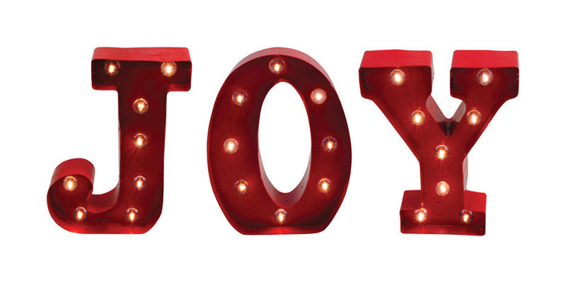 Celebration N4S0V913 LED White Joy Sign Green