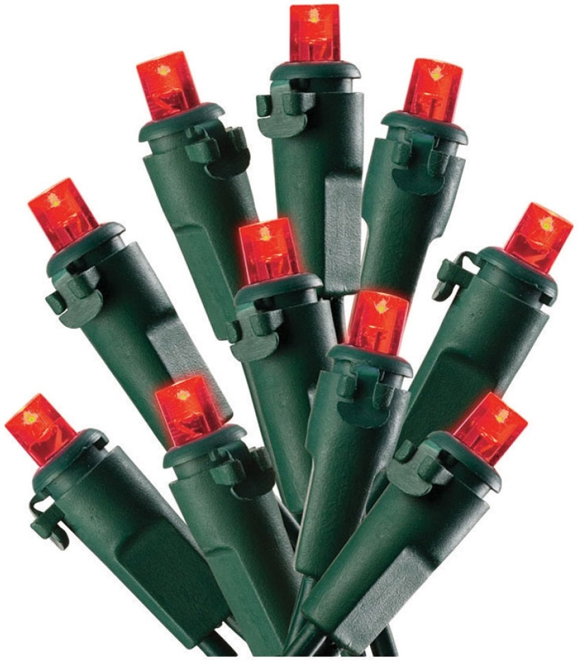Celebrations 47622-71 Micro LED Light Set, 16', 50 Red Lights