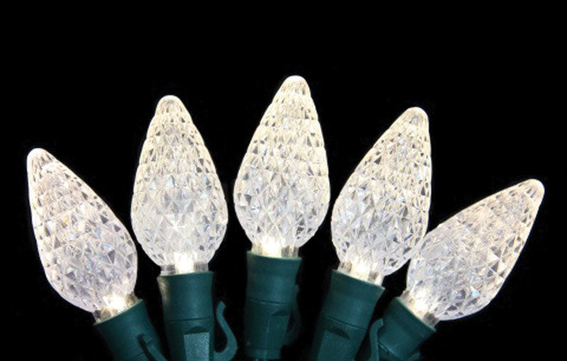 Celebrations 7001007S-01AC C9 White LED Light String, 25 Ft