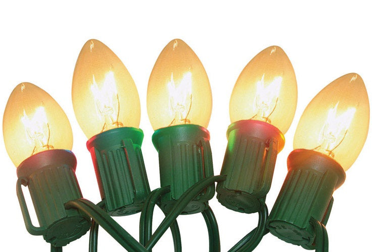 Celebrations B42G4111 C7 Indoor/Outdoor Light Set, 25', Clear Lights