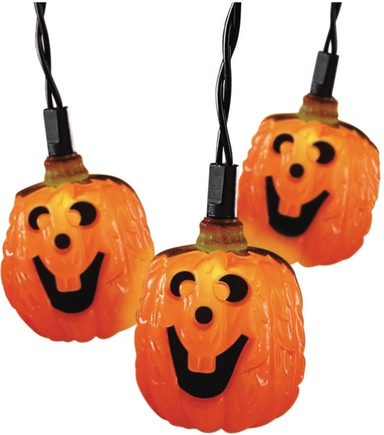 Celebrations H26F4119 Halloween Pumpkin Lights, 10 Lights