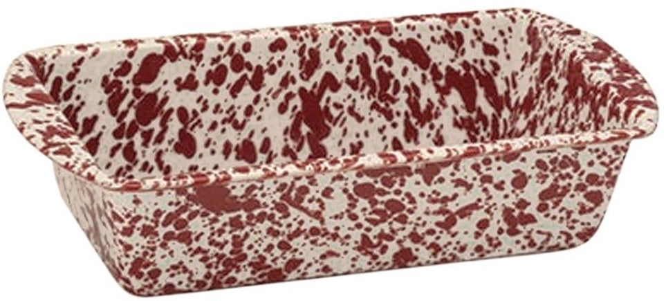 Crow Canyon D32BRM Loaf Pan, Burgundy on Cream Marble