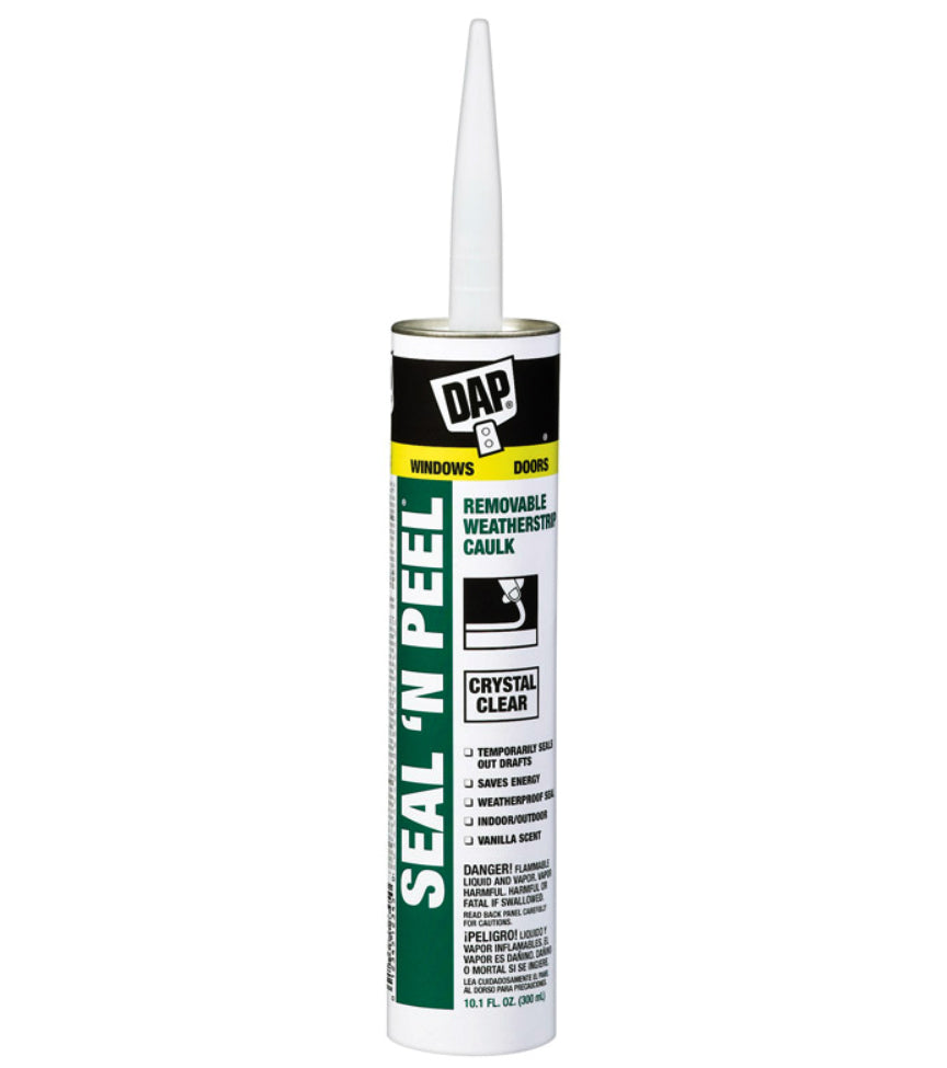 Seal N Peel Weatherstrip Caulk, Clear, low price, best builders