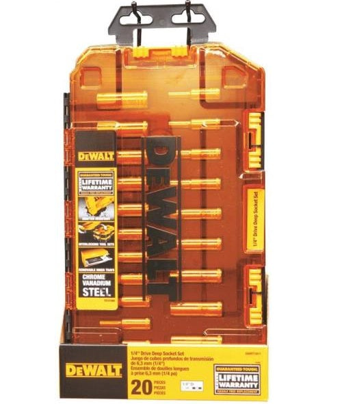 Dewalt DWMT73811 1/4" Drive Deep Socket Set, 20 Piece — LIfe and Home
