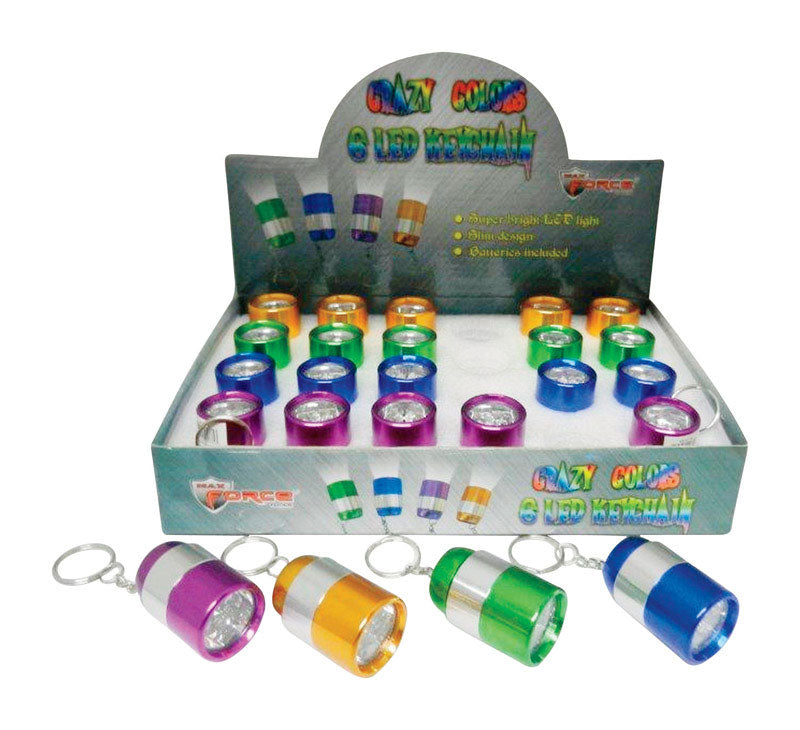 Diamond Visions 08-0775 Crazy Colored Stubby Keychain LED Flashlight