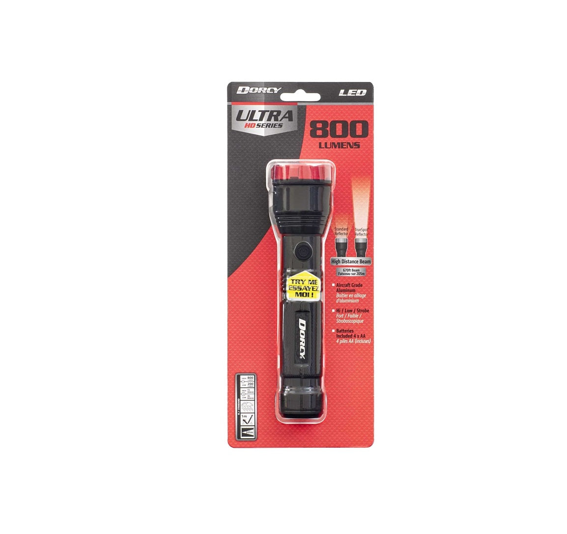 Dorcy 41-4331 Ultra HD Series Flashlight, Black, 425 Lumens