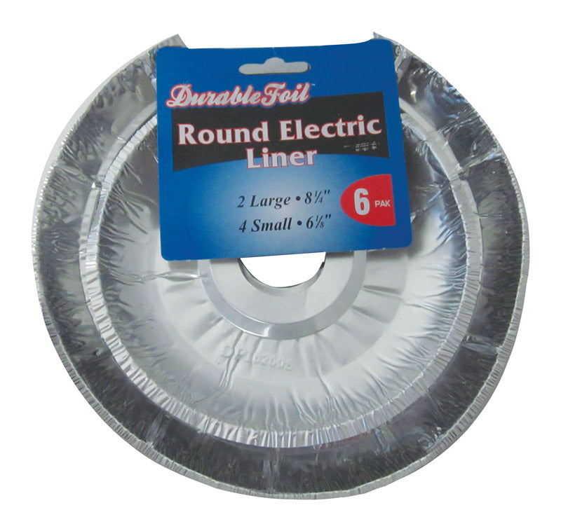 Durable Foil D62060 Round Electric Burner Liner, Aluminum