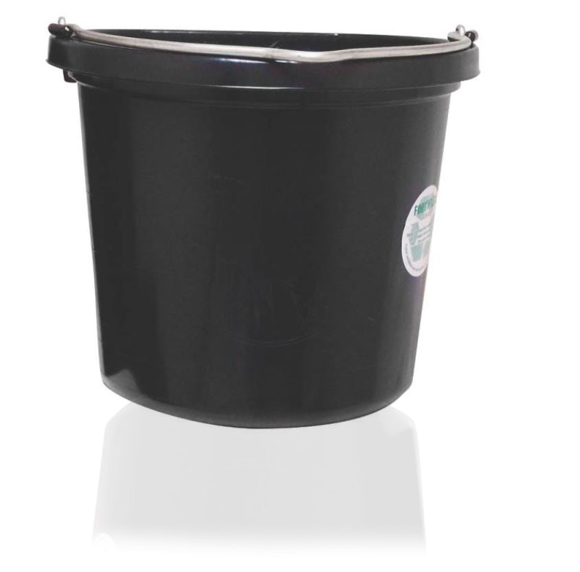 Fortex/Fortiflex FB-120BX Fortalloy Flat Side Bucket, 20 Qt, Black