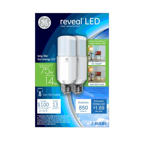 Reveal LED Stick Light Bulbs, 14 Watts, shop commercial lighting goods