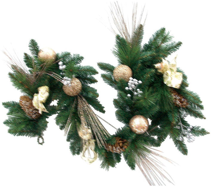 Greenfields KKCH120557ACE Deluxe Holiday Unlit Garland, 6'