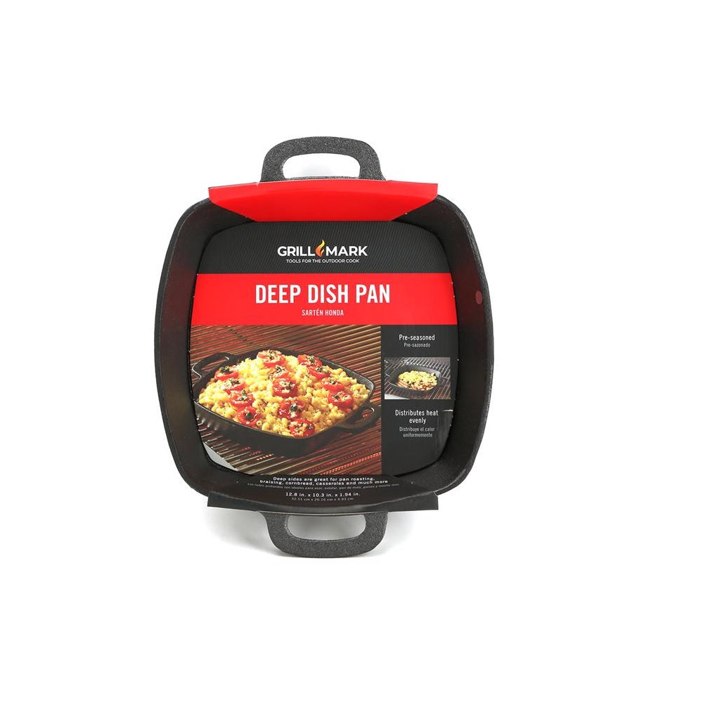 Grill Mark 08108ACE Square Grilling Pan, Gray, Cast Iron