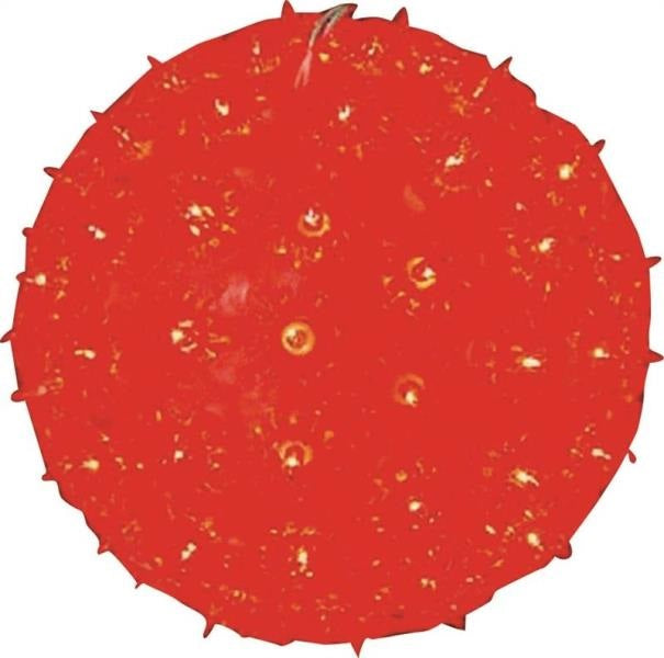 Holiday Basix 60965 Pre Lit Christmas Ornament Ball, Red, 7"