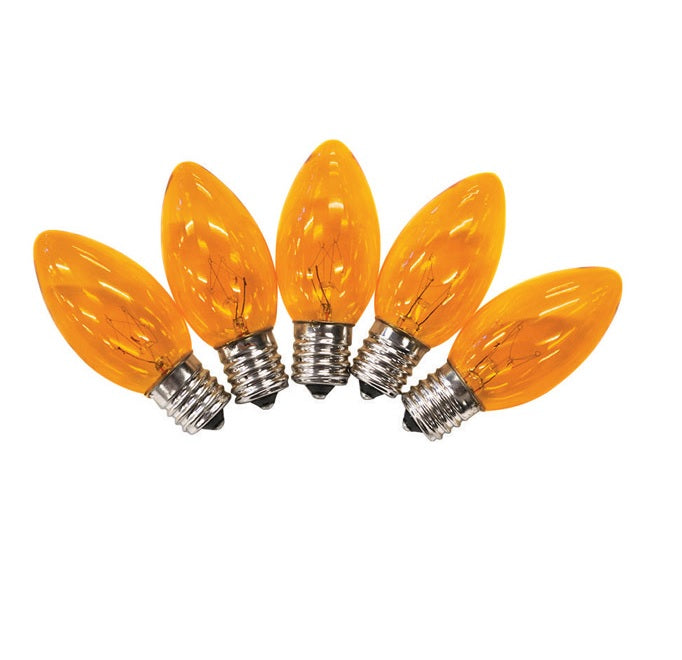 Holiday Bright Lights BU25C9X3-TORA Christmas C9 Light Bulbs, Orange, 1"