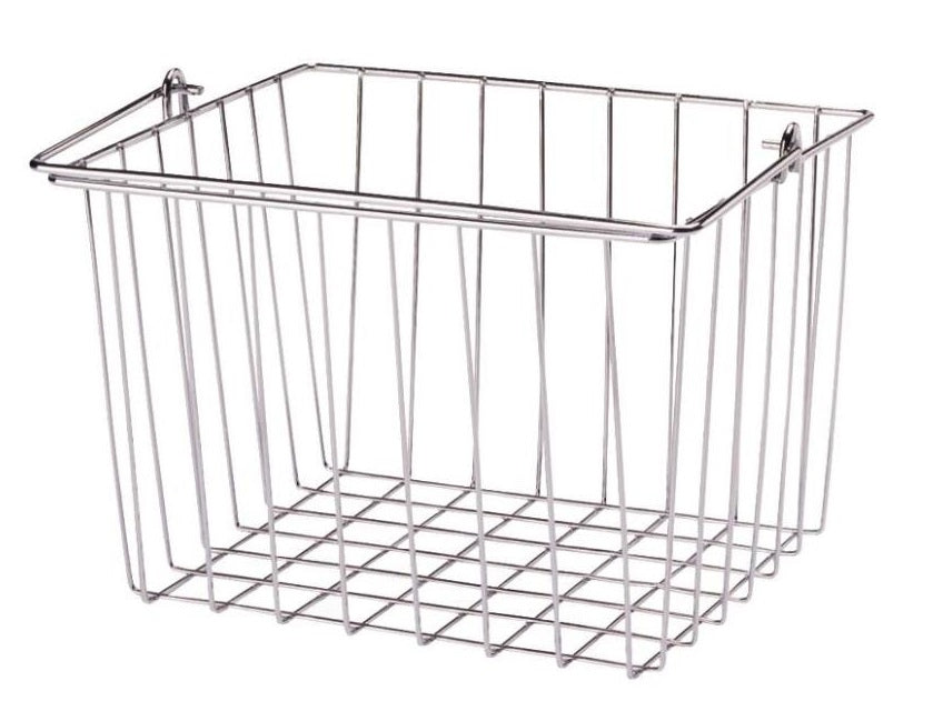 Simple Spaces SS-BK-31-CH Mini Sleeved Tote Basket, 7-1/2" H x 12" W x 8-7/8" D, Chrome