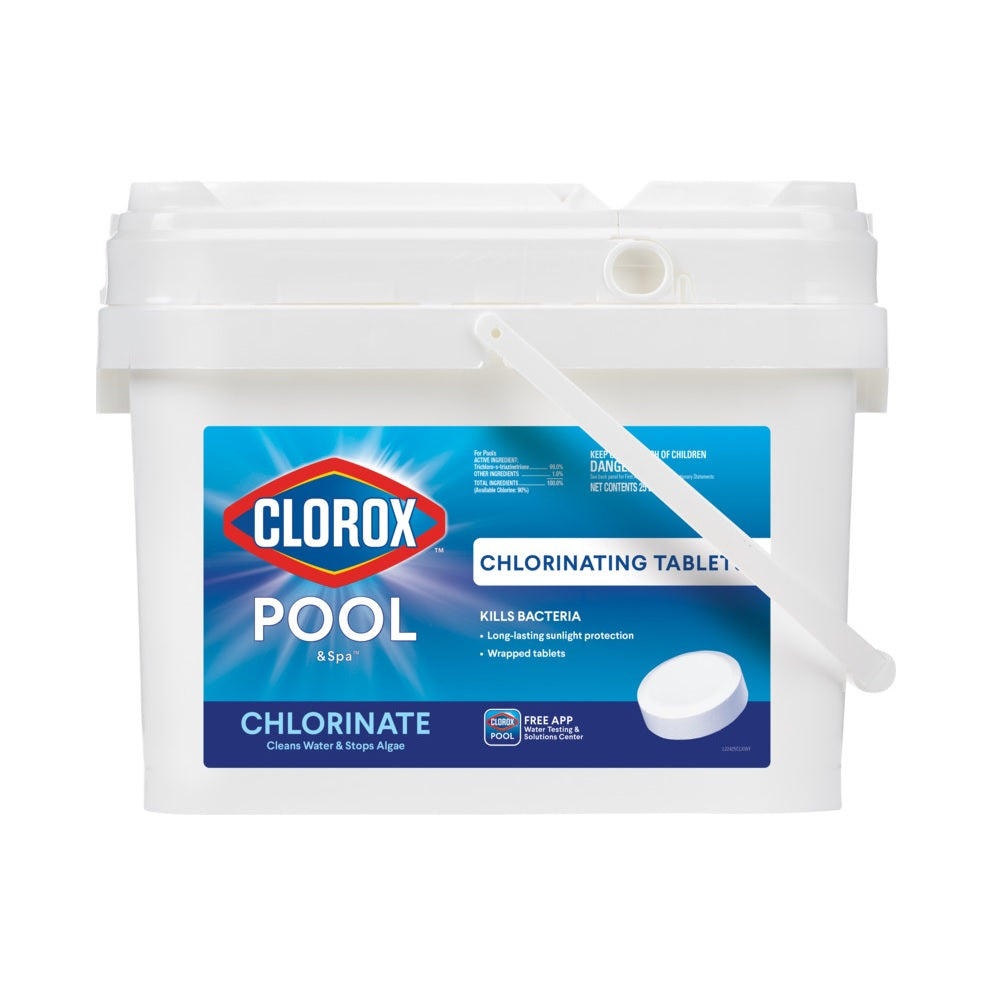 Clorox 22425CLXW Pool & Spa Chlorinating Tablet, White, 25 lb — LIfe and Home