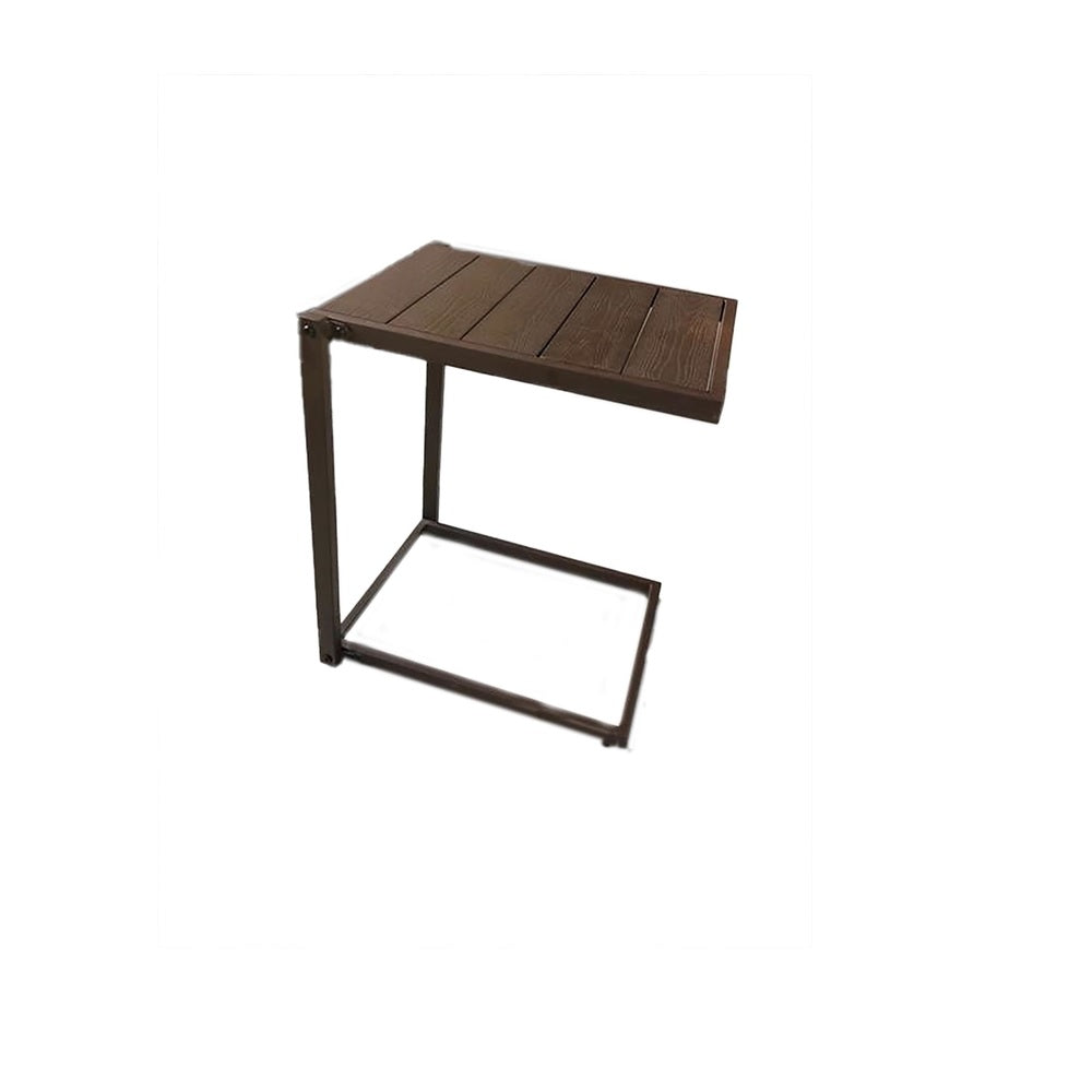 Living Accents 101220 Square Side Table, Brown, PolyWood
