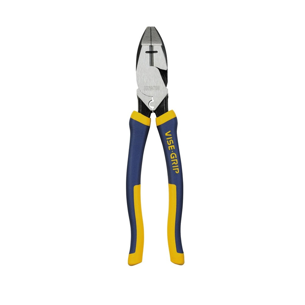 Irwin 1773614 Lineman's Pliers, 9-1/2", Blue/Yellow
