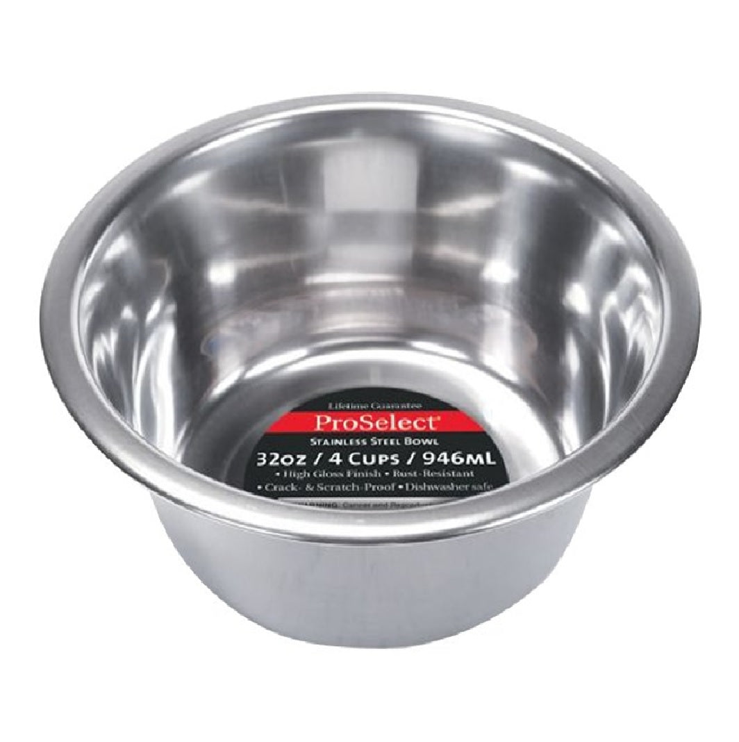 Pro Select ZW150 32/5661 Pet Feeding Dish, Stainless Steel
