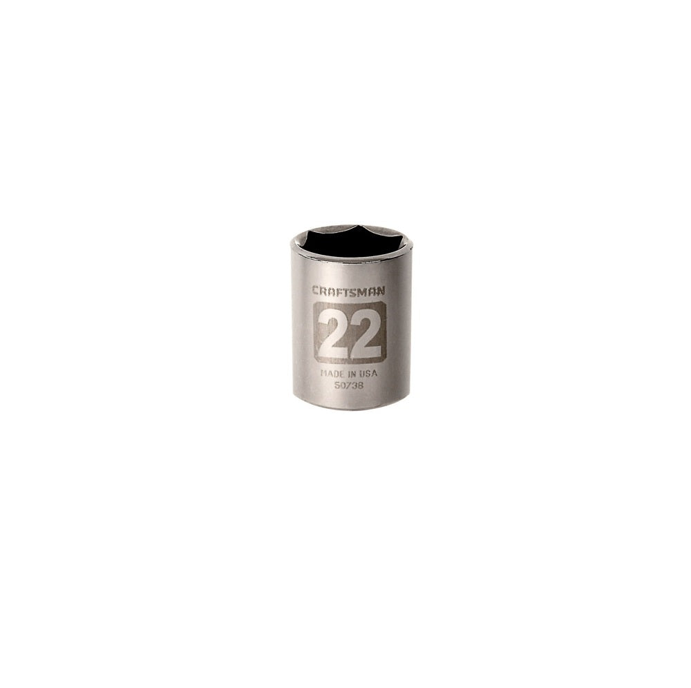 Craftsman CMMT50738 6 Point Standard Socket, 22 MM