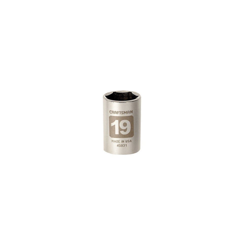 Craftsman CMMT45931 6 Point Standard Socket, 19 MM x 1/2 inch