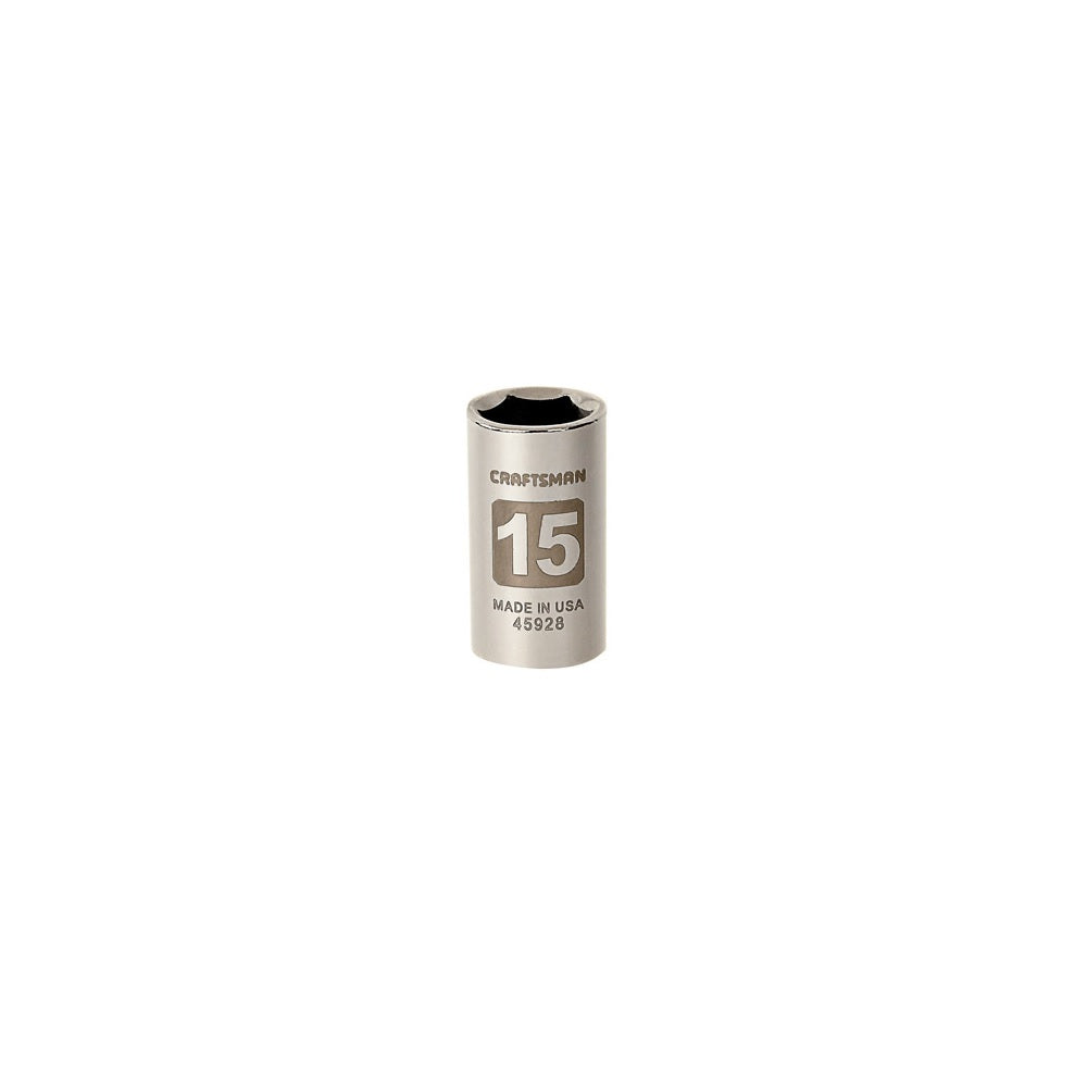 Craftsman CMMT45928 6 Point Standard Socket, 15 MM x 1/2 inch