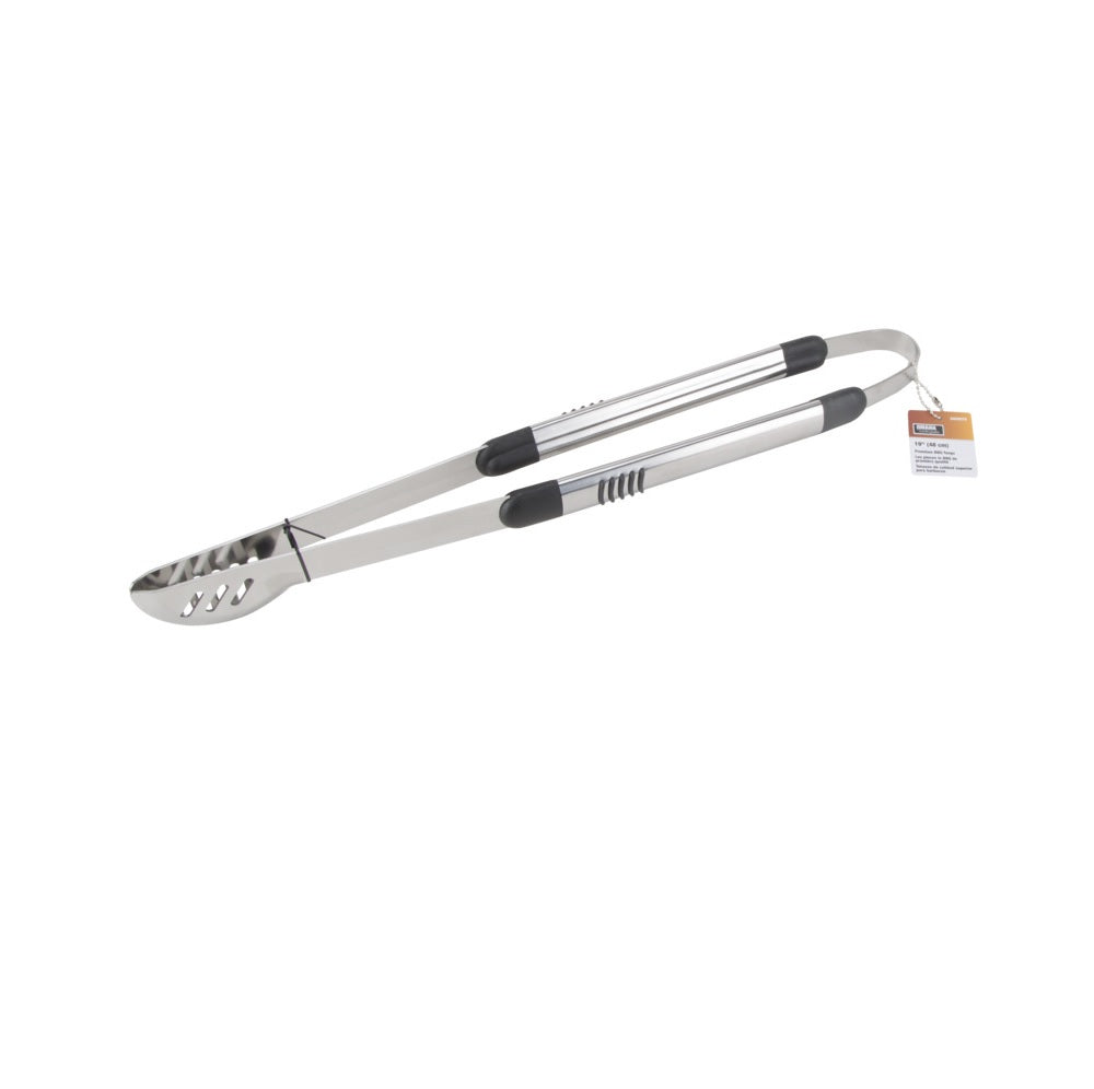 Omaha BBQ-8112443C BBQ Tongs, Stainless Steel, 19 inch