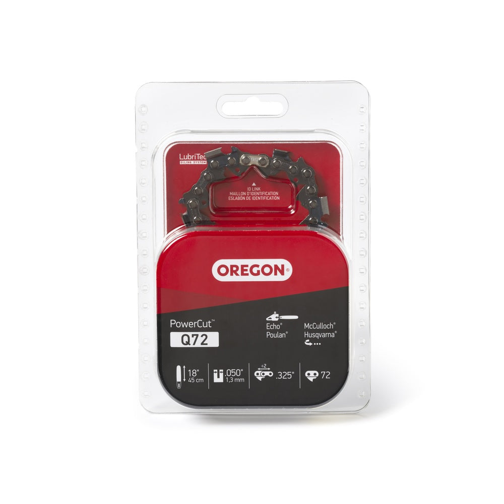 Oregon Q72 Power Cut Chainsaw Chain, 18 Inch, 72 links