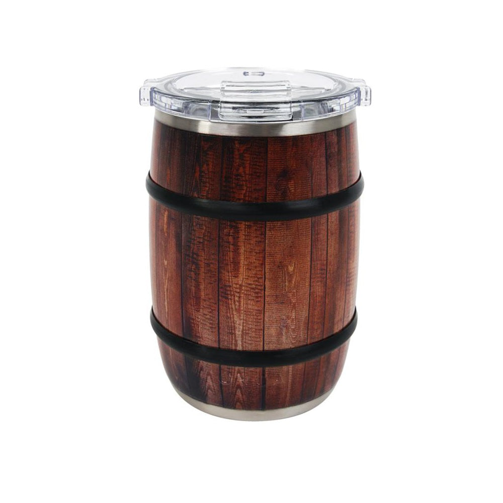 Orca BPA Free Tumbler with Lid, Oak Wood Grain, 12 oz