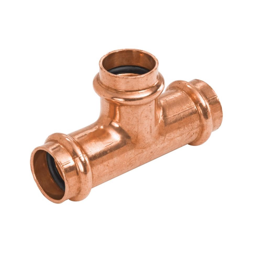 Nibco 9099555PCU Wrought Copper Press Tee, 1 Inch X 1 Inch X 1/2 Inch
