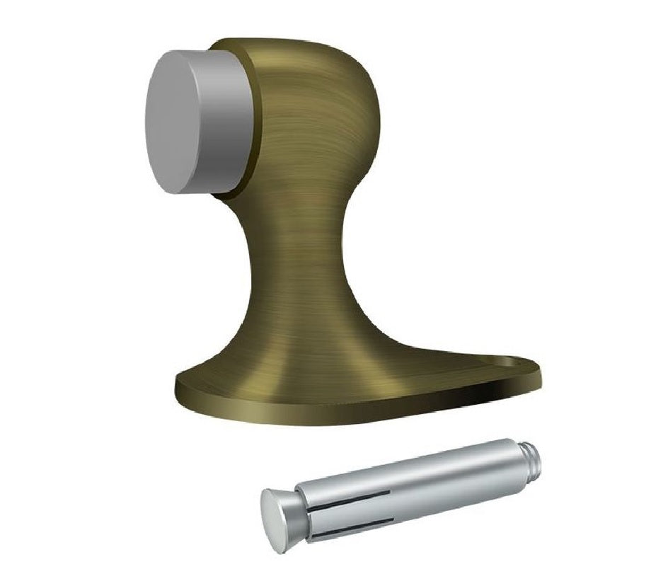 Deltana FDB218U5 Floor Door Bumper, Antique Brass