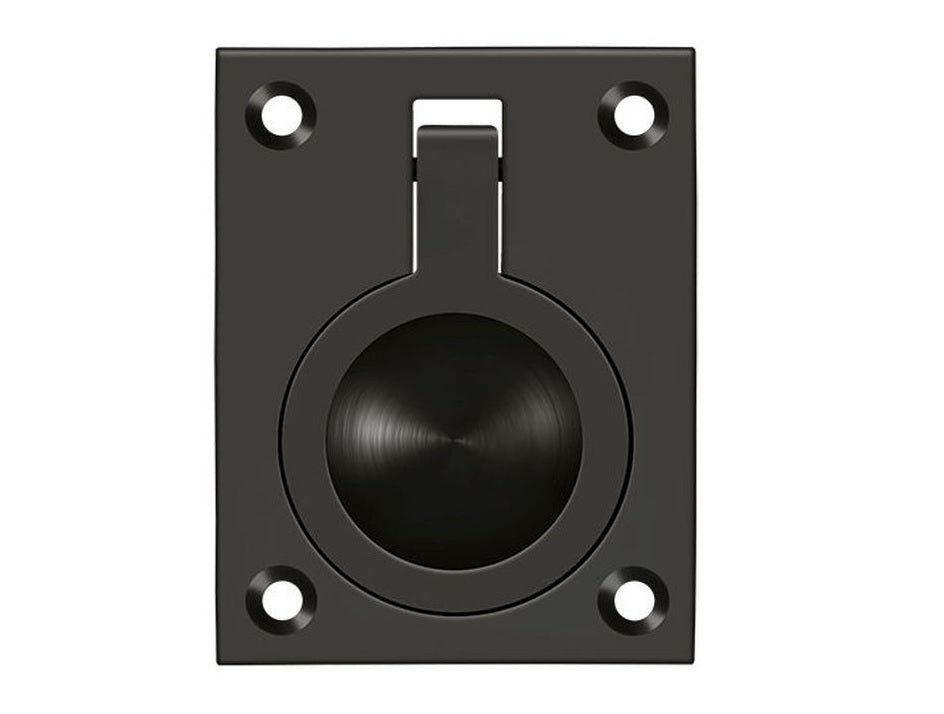 Deltana FRP25U10B Flush Ring Pull, Oil Rubbed Bronze