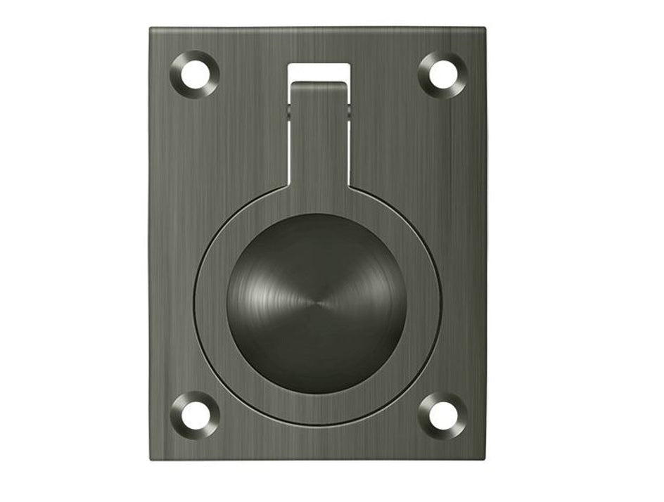 Deltana FRP25U15A Flush Ring Pull, Antique Nickel