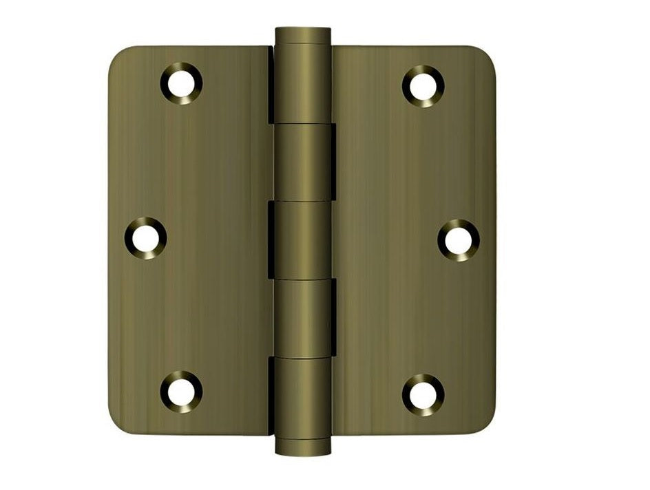 Deltana DSB35R45 Radius Hinge, Antique Brass