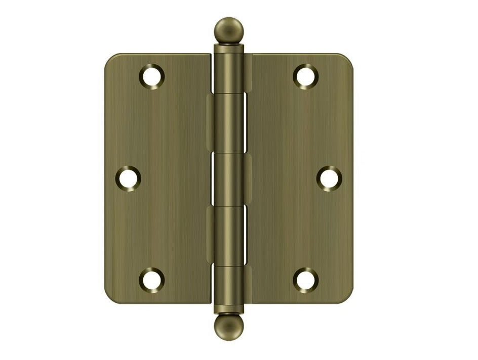 Deltana S35R45-BT Radius Hinge, Antique Brass