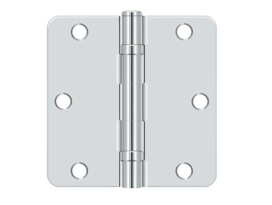 Deltana S35R4BB26 Radius Hinge, Bright Chrome