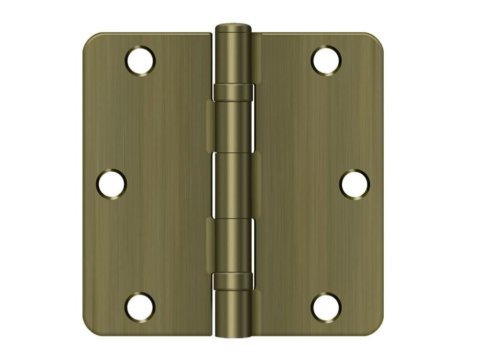 Deltana S35R4BB5 Radius Hinge, Antique Brass