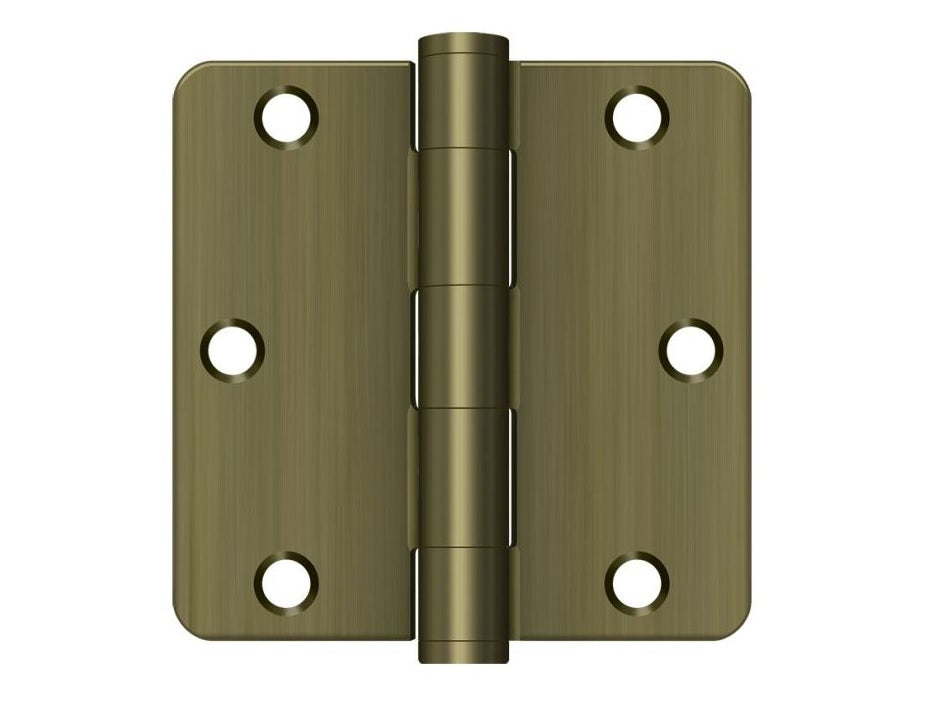 Deltana S35R4HD5 Radius Hinge, Antique Brass