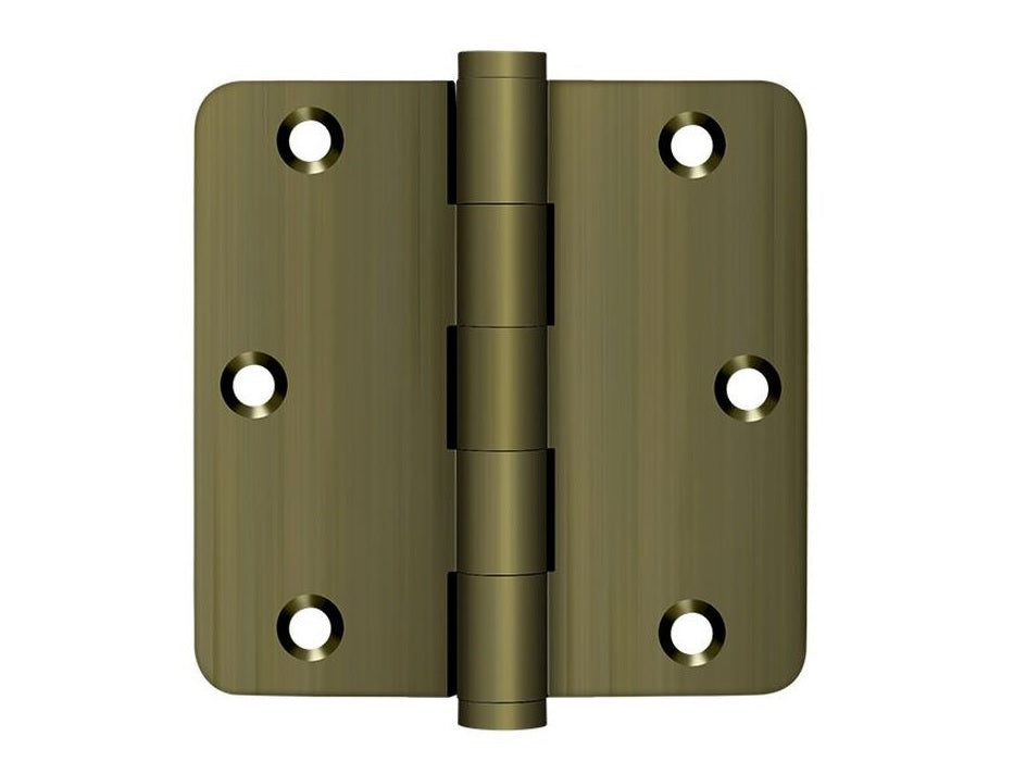Deltana DSB35R45-R Residential Radius Hinge, Antique Brass