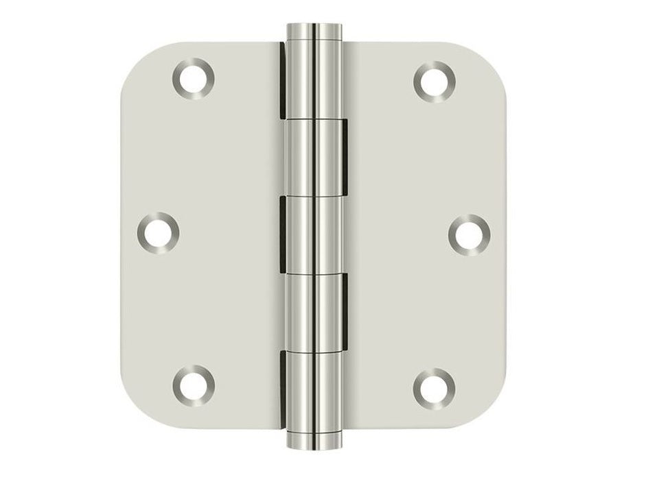 Deltana DSB35R514-R Residential Radius Hinge, Bright Nickel