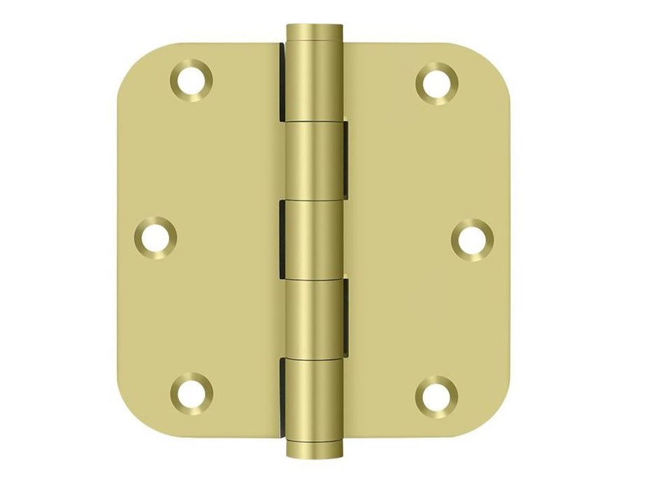Deltana DSB35R53-R Residential Radius Hinge, Bright Brass