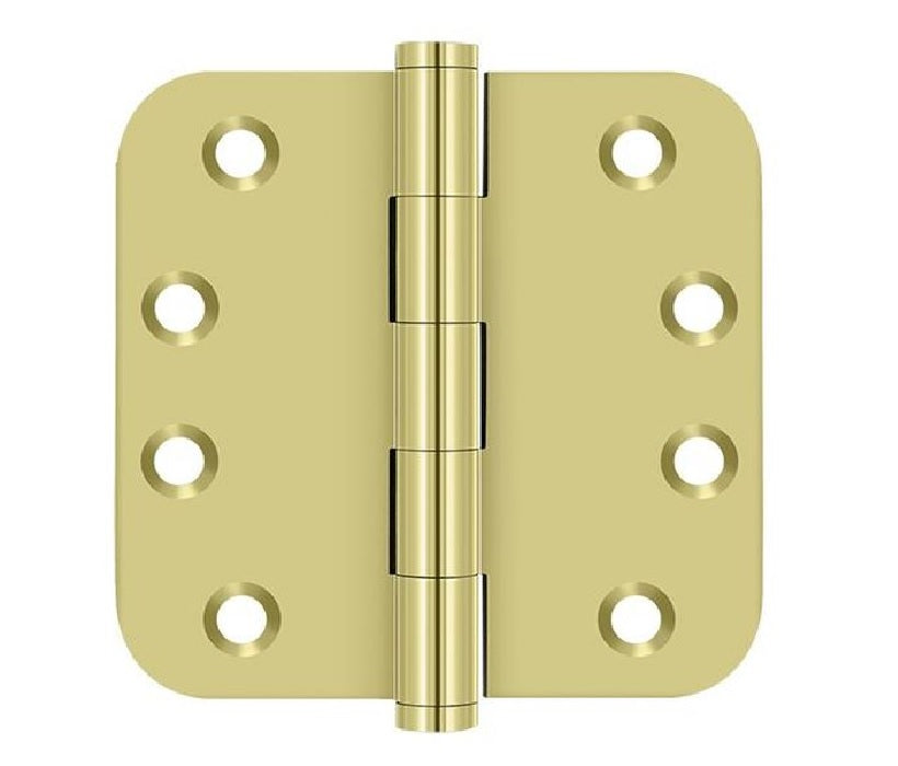 Deltana DSB4R53 Radius Hinge, Bright Brass