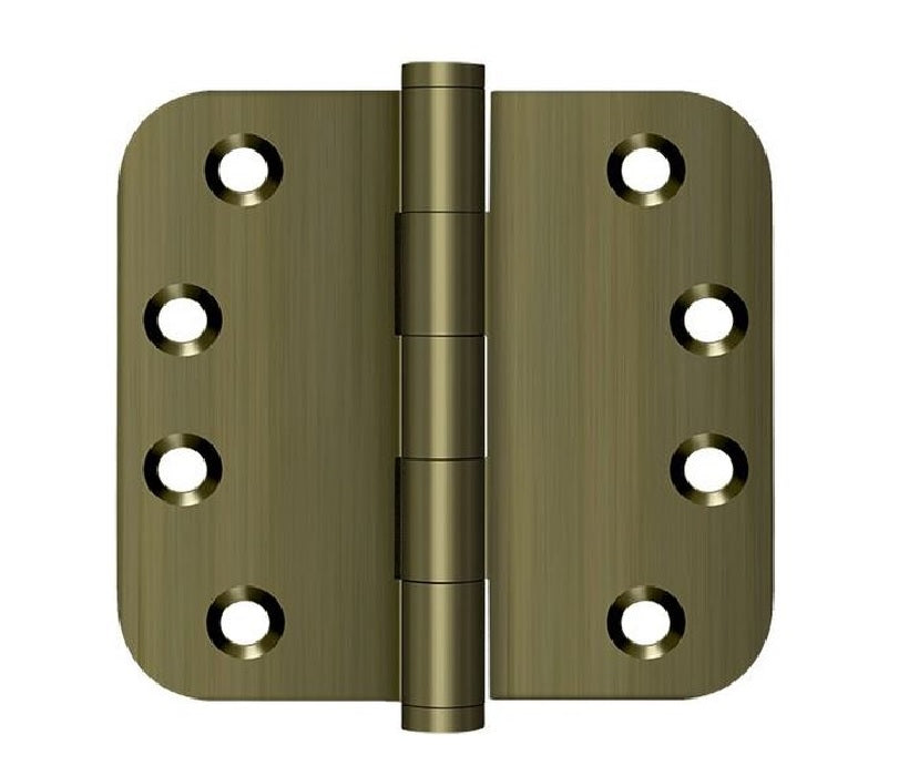 Deltana DSB4R55 Radius Hinge, Antique Brass