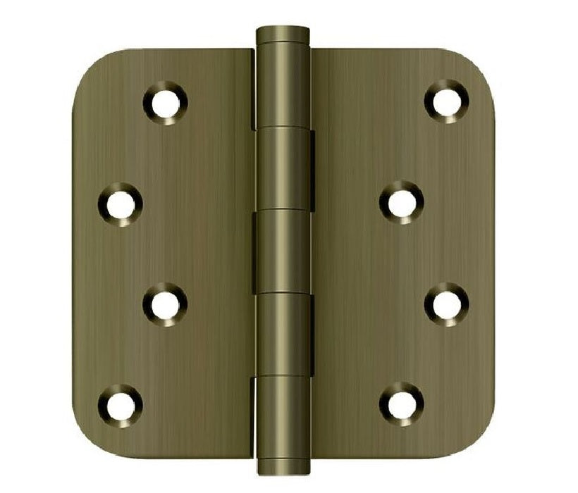 Deltana DSB4R55-RZ Zig-Zag Radius Hinge, Antique Brass