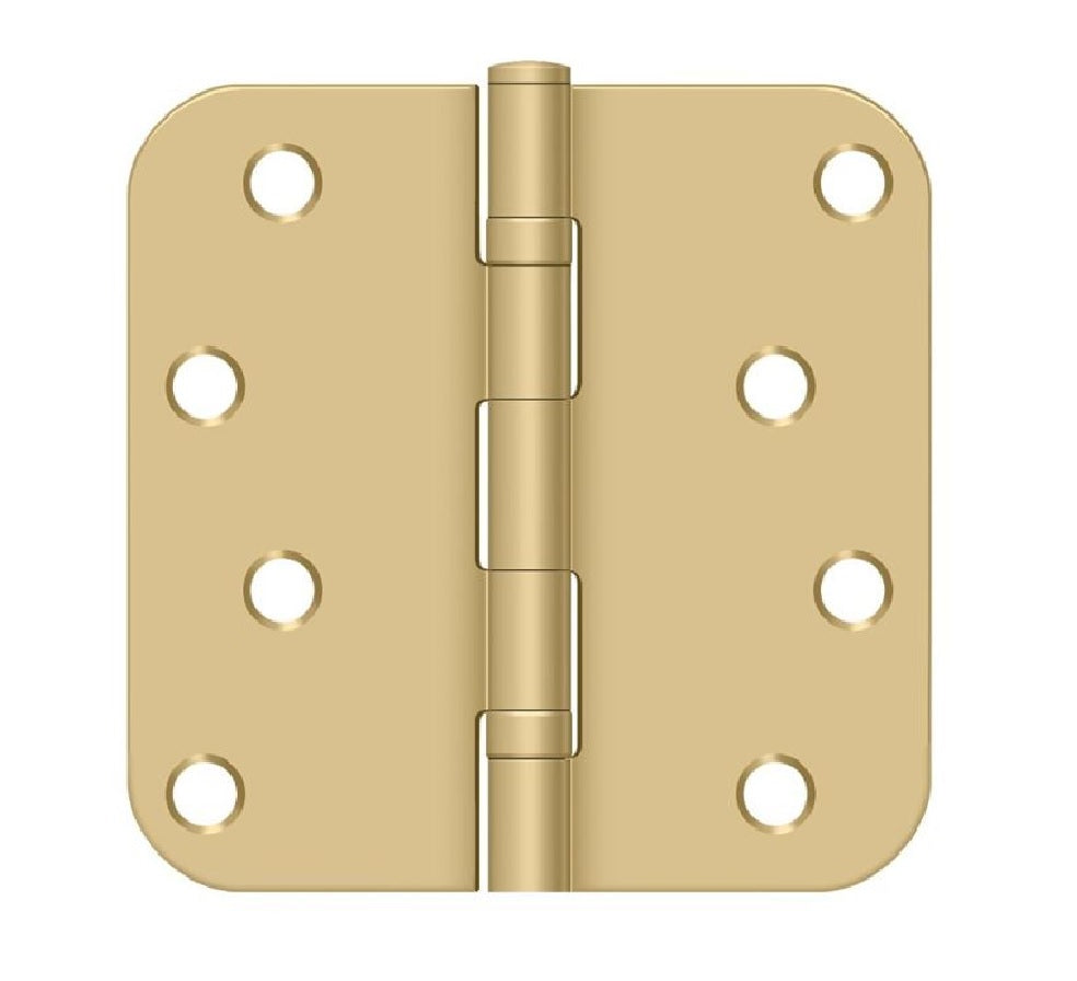 Deltana S44R5BB4 Radius Hinge, Satin Brass