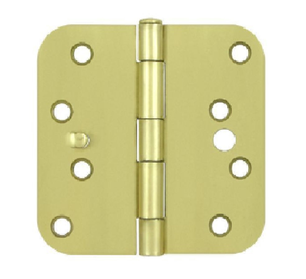 Deltana S44R5BK4 Radius Hinge, Satin Brass