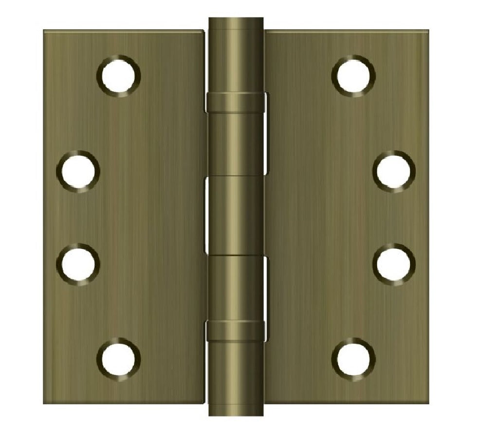 Deltana S44HDBB5 Square Door Hinge, Antique Brass