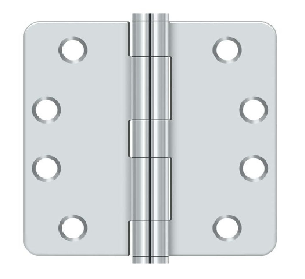 Deltana S44R4HD26 Radius Door Hinge, Bright Chrome