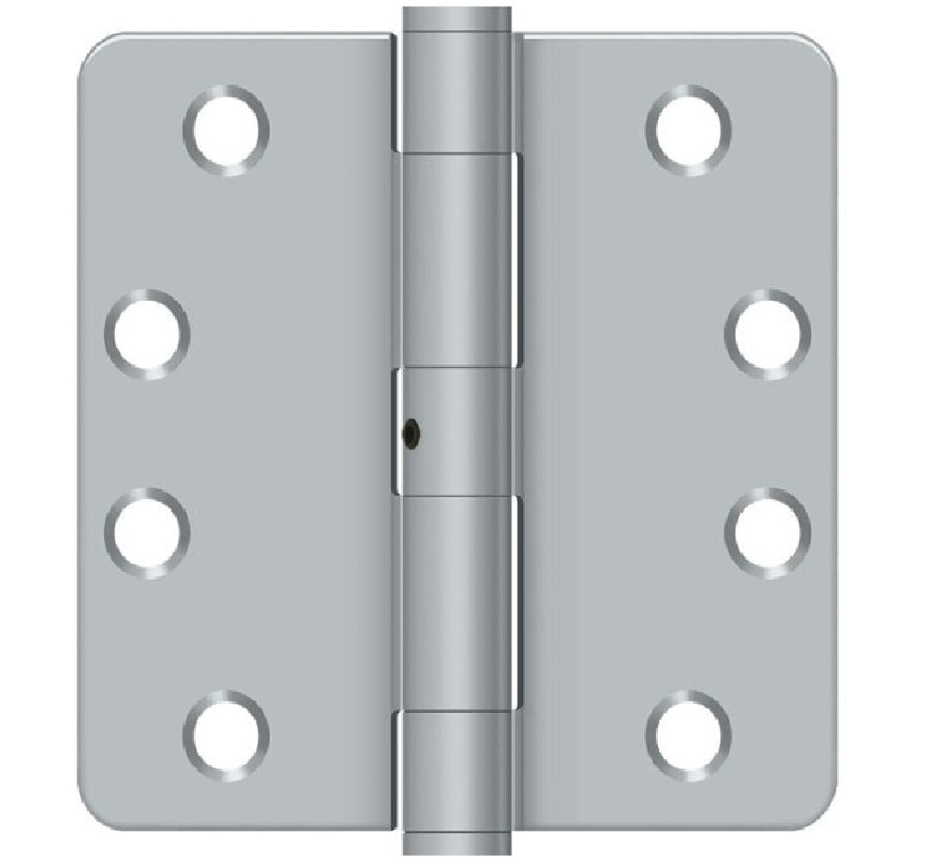 Deltana S44R4HDN26D Radius Door Hinge, Satin Chrome