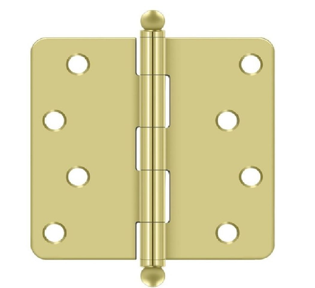 Deltana S44R43-BT Radius Hinge, Bright Brass